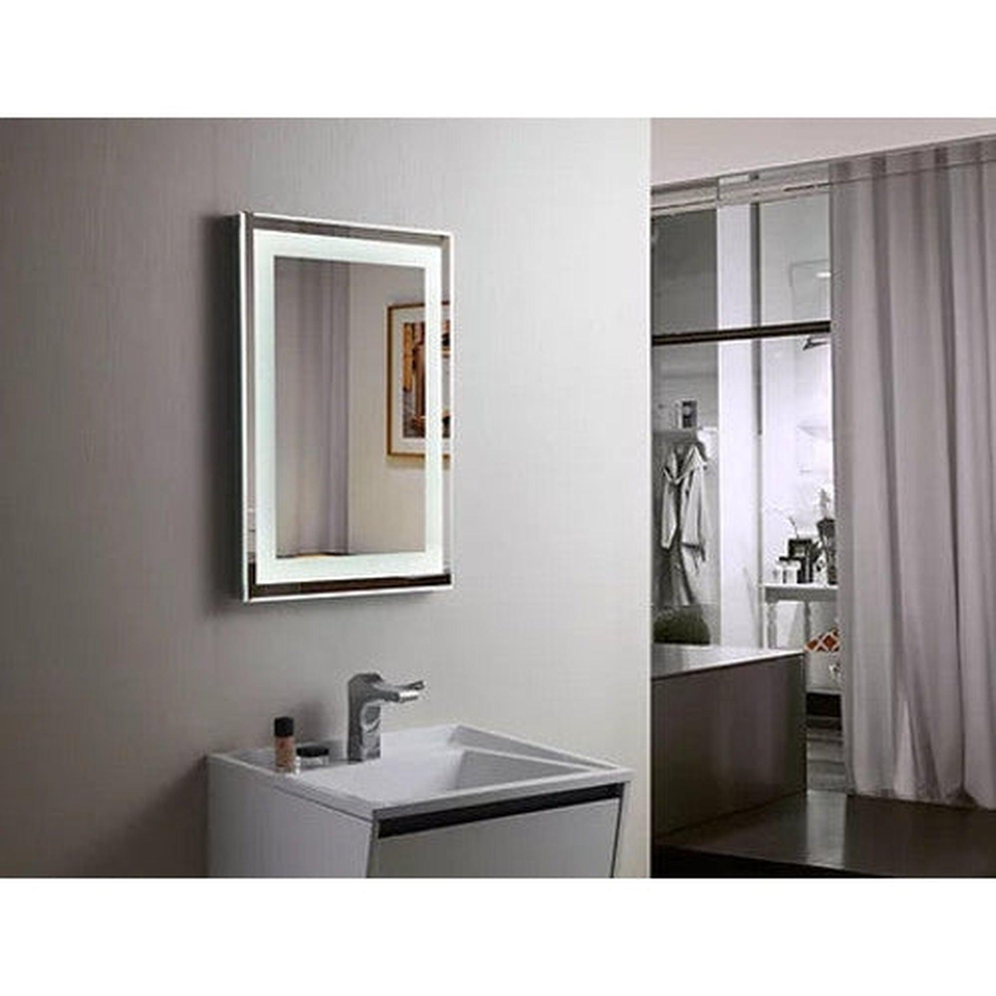 Duko, Duko Aurora 42" x 30" Bathroom Vanity LED Mirror With Touch Switch and Demister