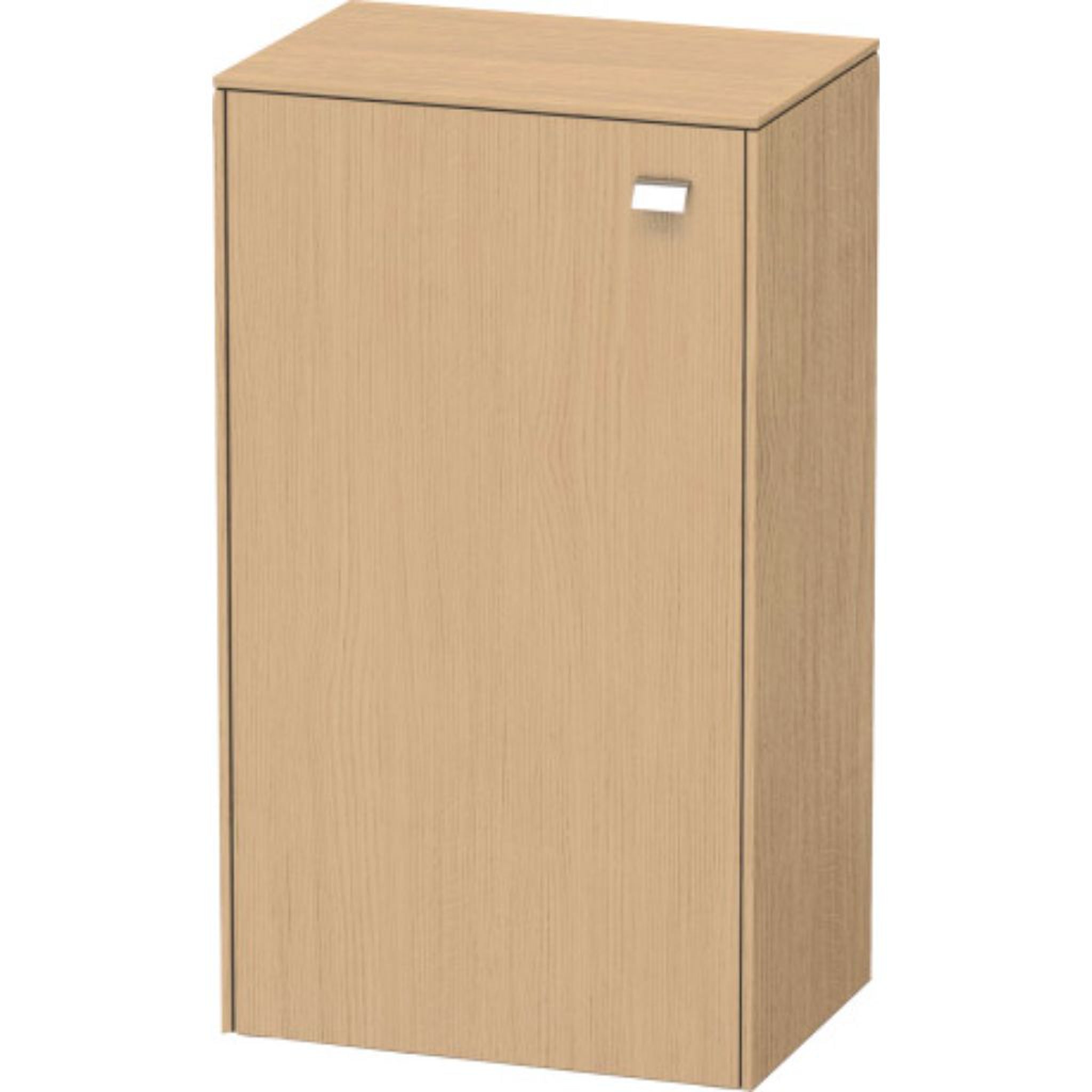 Duravit, Duravit Brioso 20" x 36" x 14" Semi Tall Cabinet With Left Door in Natural Oak and Chrome Handle